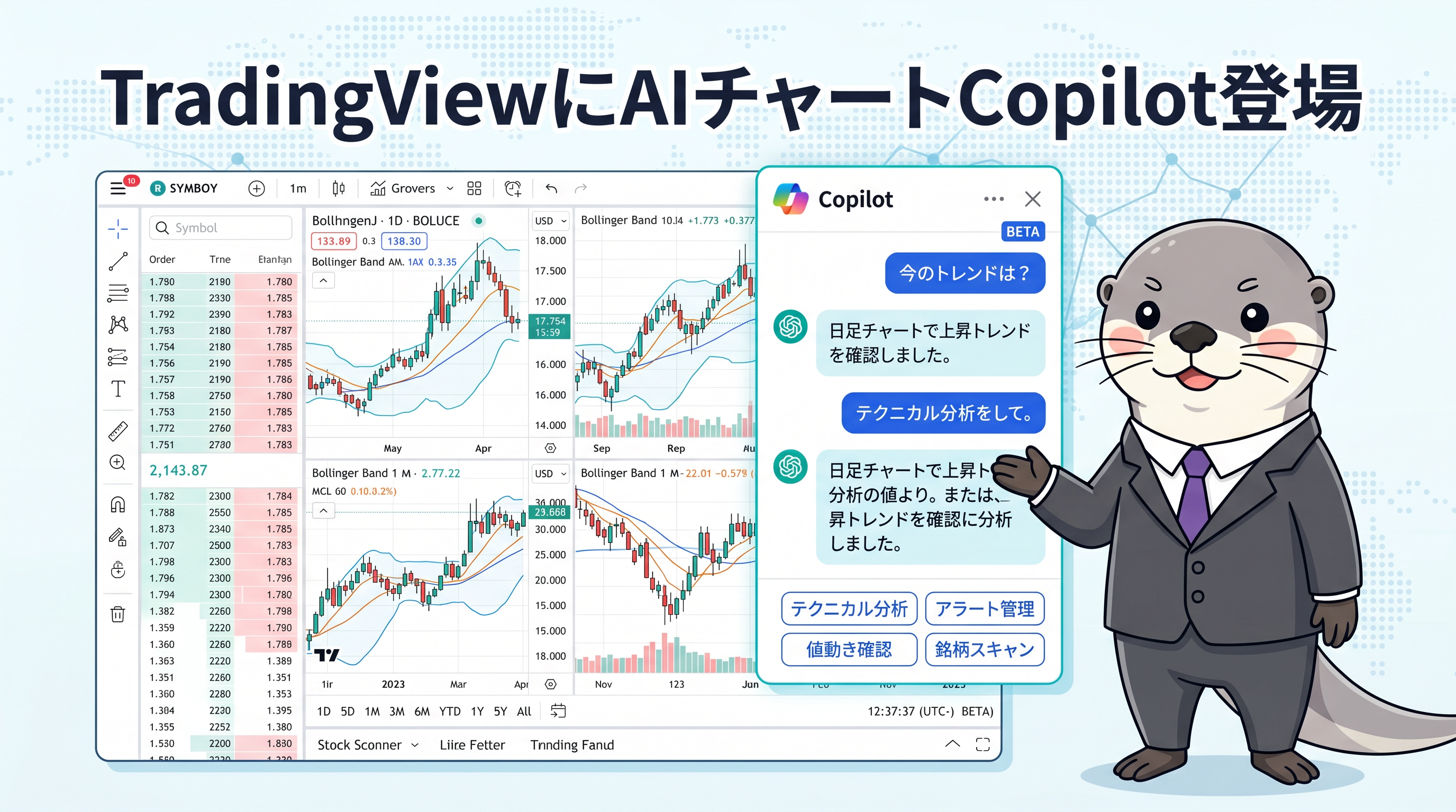 TradingViewにAIチャートCopilot登場 - ベータ版の使い方と注目ポイントのカバー画像