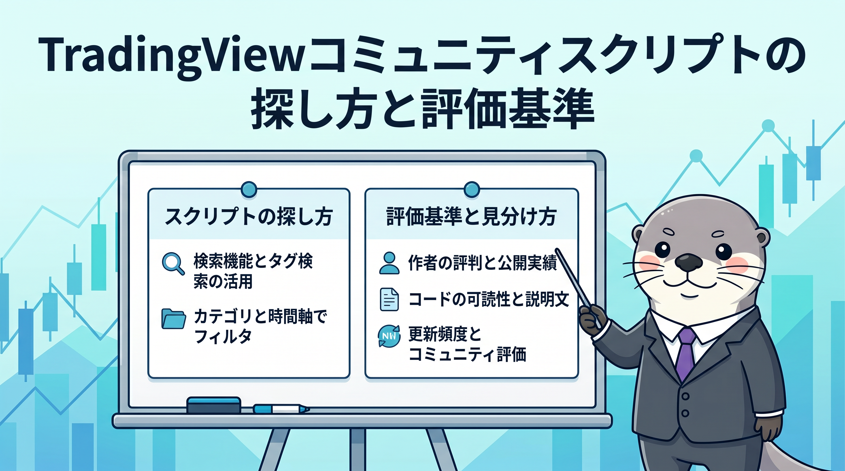 TradingViewコミュニティスクリプトの探し方と評価基準のカバー画像