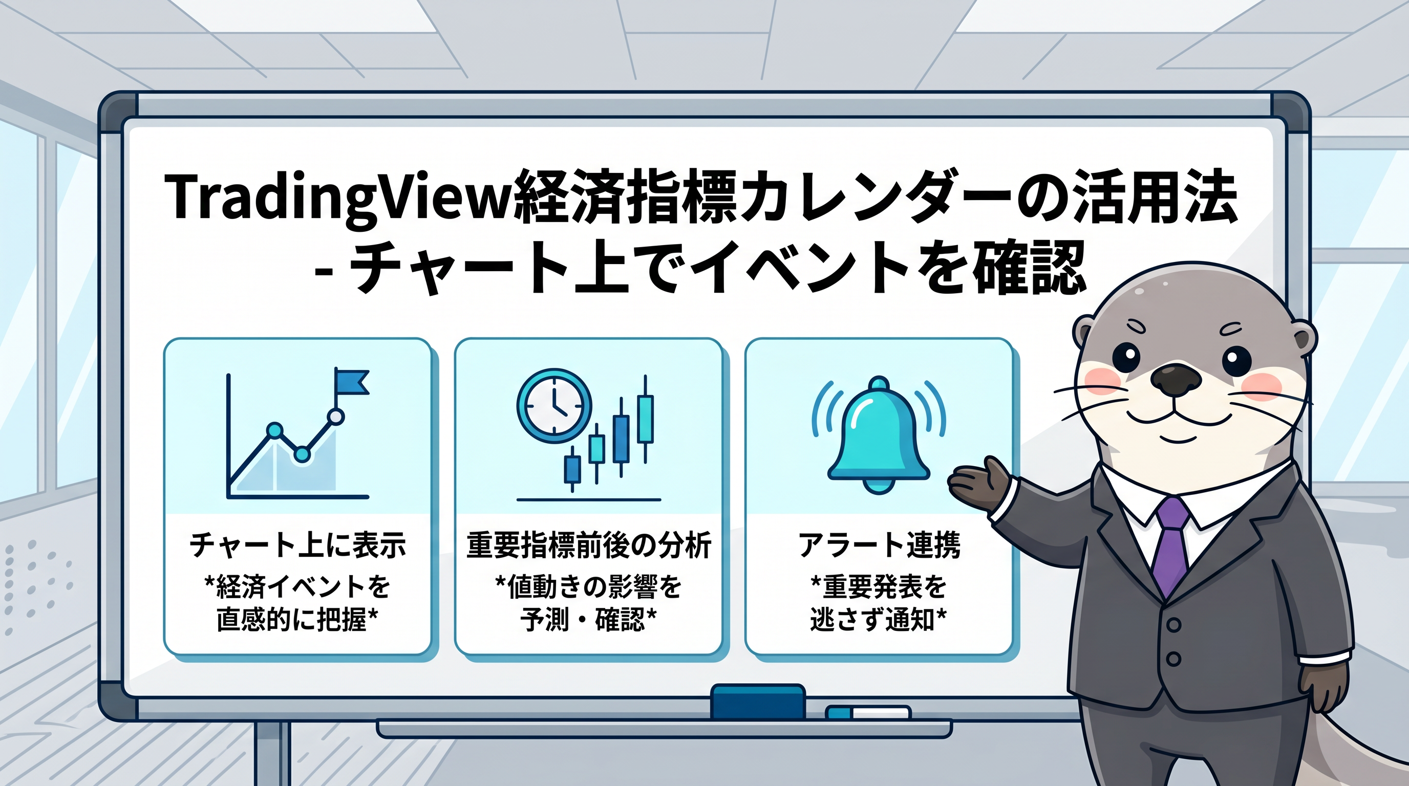 TradingView経済指標カレンダーの活用法 - チャート上でイベントを確認のカバー画像