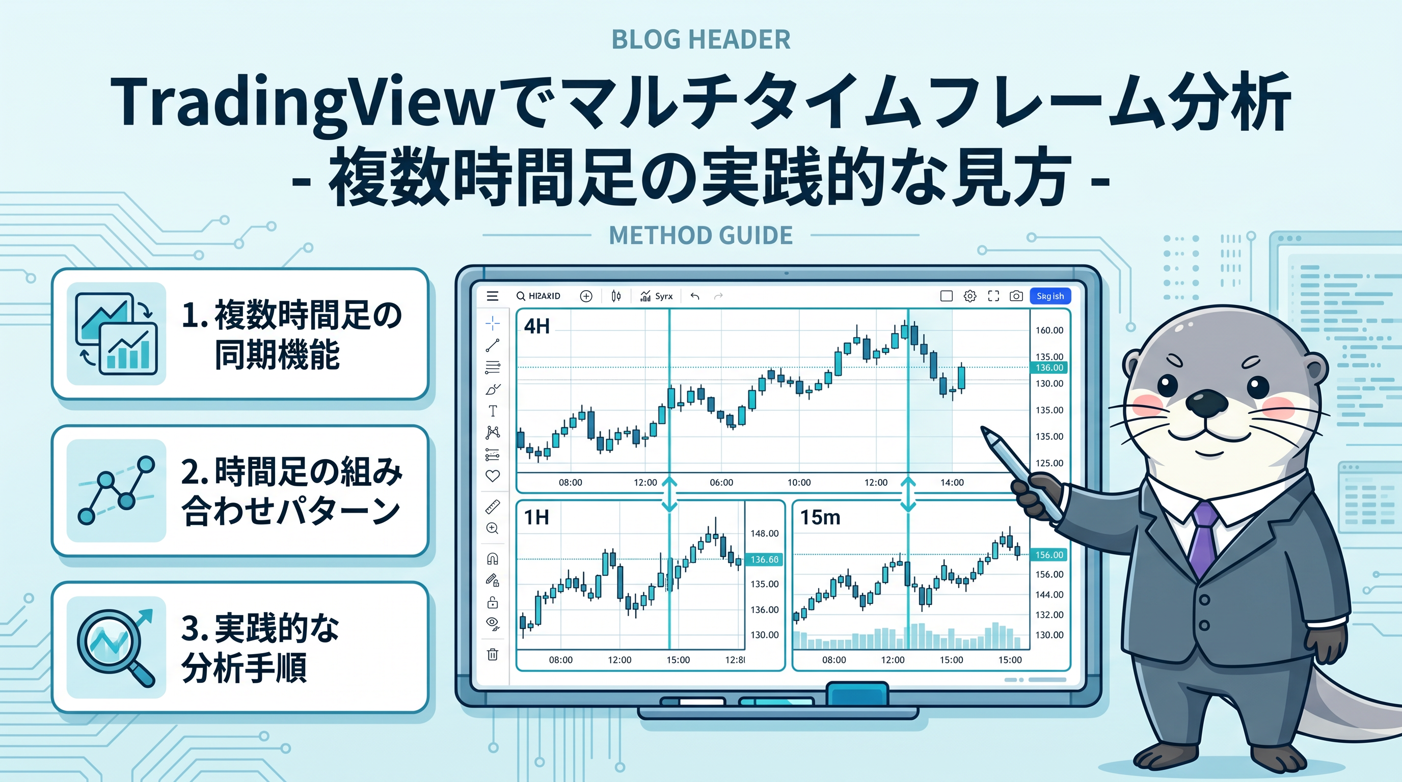 TradingViewでマルチタイムフレーム分析 - 複数時間足の実践的な見方のカバー画像